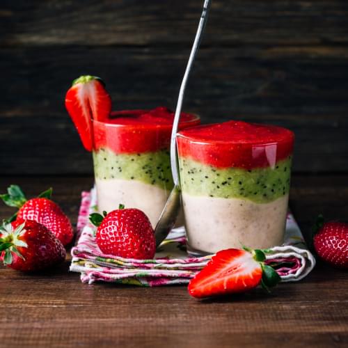 strawberry, kiwi yoghurt