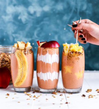 3 delicious smoothies with fruit
