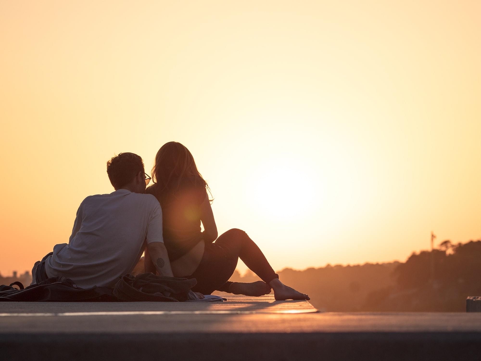 couple watching a sunset