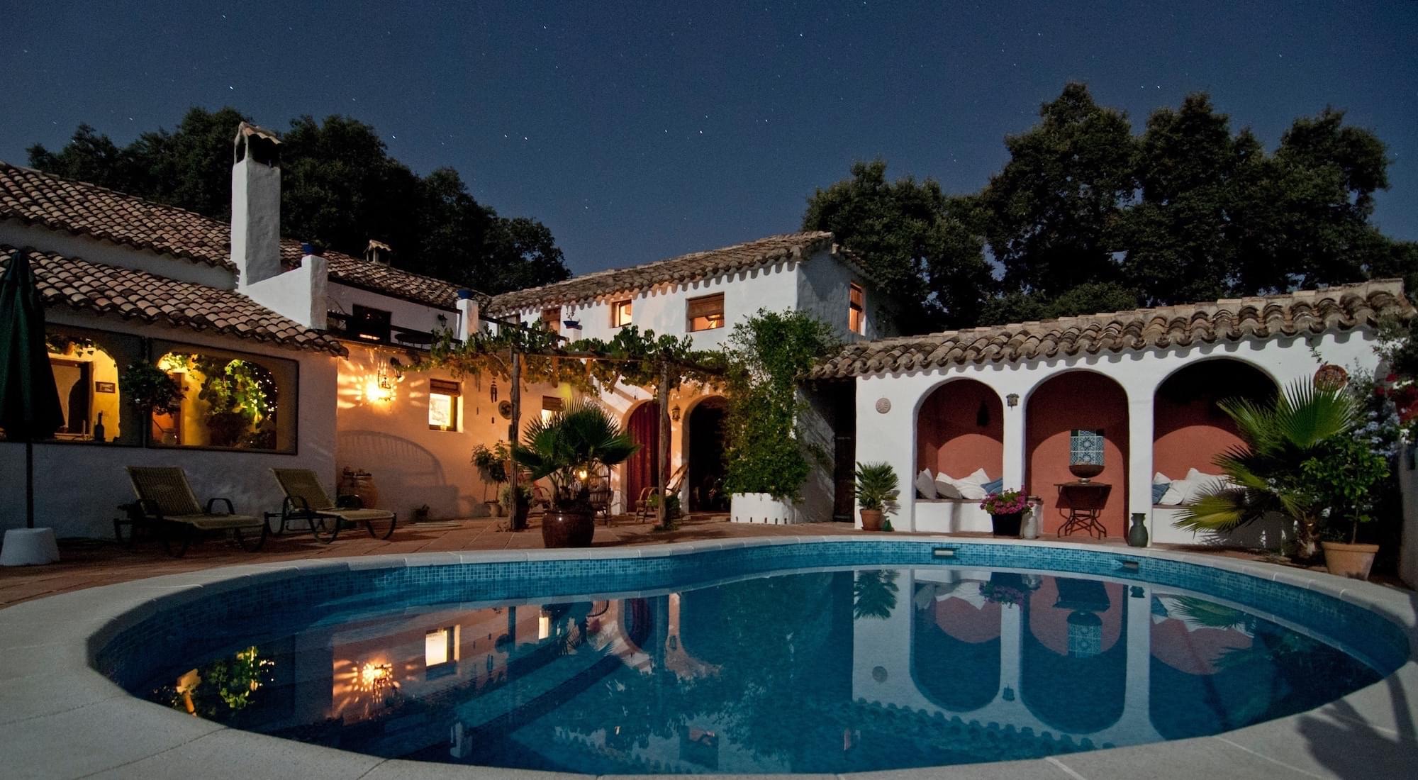 beautiful morrocan villa with a pool